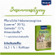 Vitakraft Pellets Verpackung für Kleintiere, mit zwei Kaninchen, mit Details zur Zusammensetzung: 20% Luzerne, 13% Getreide und 16,5% Ballaststoffe.
