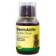 Flasche von cdVet DarmAktiv GutActive, ein natürliches Haustierergänzungsmittel für die Darmgesundheit, mit einem grünen und gelben Etikett und einem Symbol für das Verdauungssystem.