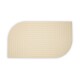Beige Futtermatte für Haustiere mit einem strukturierten, geschwungenen Design und einem Linienmuster, ideal, um Futterbereiche sauber zu halten.