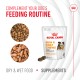 Royal Canin Skin & Coat Chews bag with dog image, plus food samples. Text: "COMPLEMENT YOUR DOG'S FEEDING ROUTINE" and "86% SATISFIED."