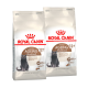 Opakowanie karmy dla kotów Royal Canin Senior Ageing 12+ Sterilised, z ilustracją szarego kota, podkreślające utrzymanie wagi i zdrowe starzenie się.