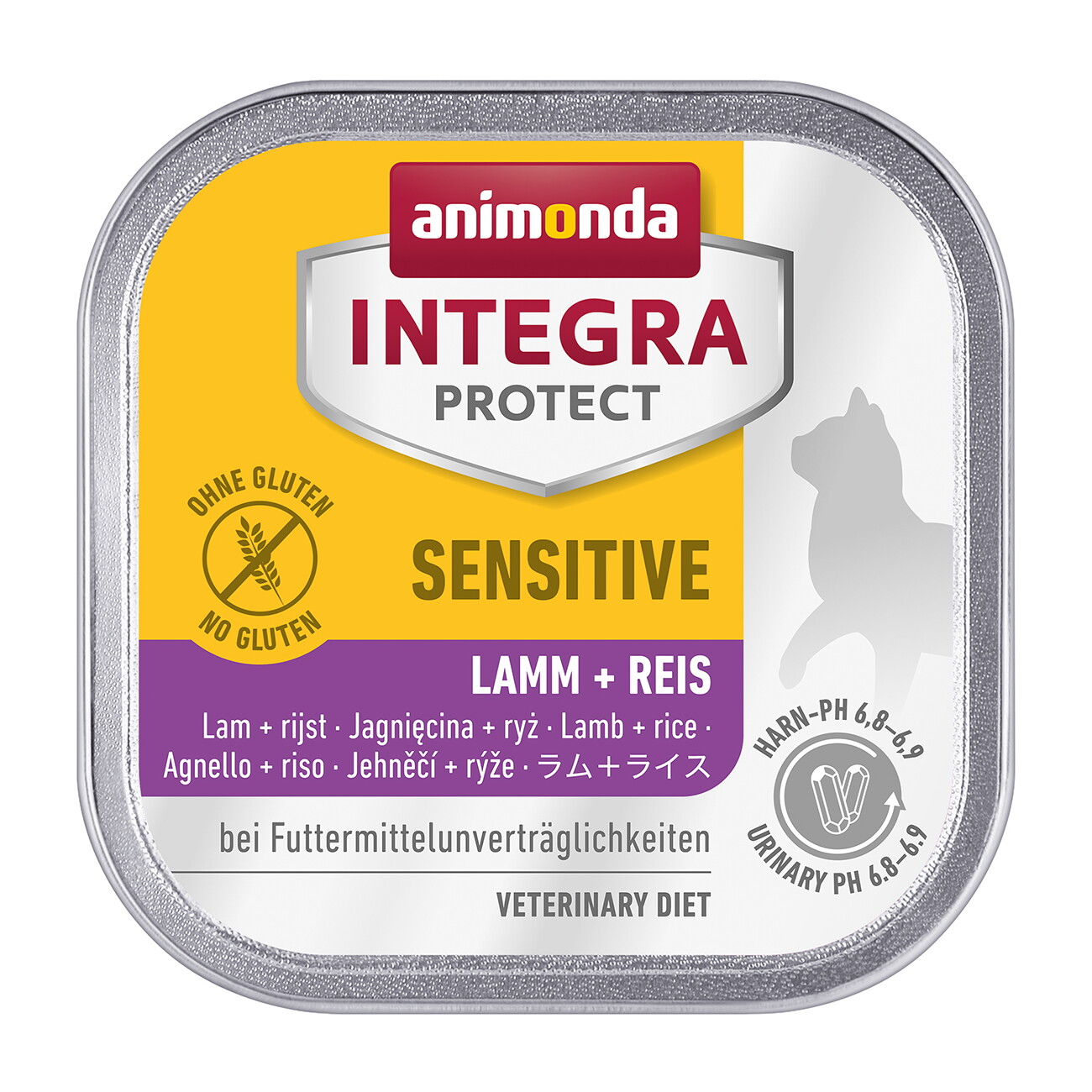 animonda Integra Protect Nassfutter Katze, Adult, Sensitive Lamm und Reis 16x100 g