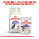 Verpakking van Royal Canin kattenvoer met een zak Regular Sterilised droogvoer en een zakje van 85g Sterilised natvoer, bevorderend voor combinatievoeding.