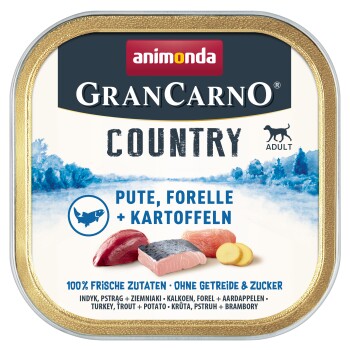 animonda GranCarno Adult Country Pute & Forelle 22x150 g