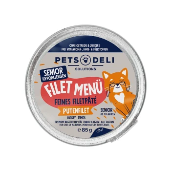 Nassfutter Katze, Senior, Hypocare, Filet Menü Putenfilet 12x85g