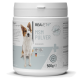 Behälter mit REAVET MSM Pulver für Hunde, 500g, beschriftet mit 'Gelenk-Aktiv', mit einem Hundebild und dem Text 'Made in Germany'.