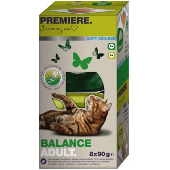 PREMIERE Soft Mousse Balance Adult mit Geflügel, Geflügelleber 8x90g