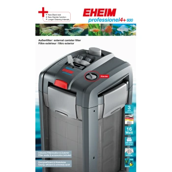professionel 4+ 600 Zewnętrzny filtr kanistrowy EHEIM professional 4+ 600 z funkcją Xtender, energooszczędny, cichy, odpowiedni dla 240-600 litrów.