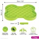 Grüne, knochenförmige Slow-Feeder-Matte für mittelgroße bis XL-Hunde, 35x26 cm, rutschfeste Füße, BPA-frei, lebensmittelecht.