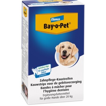 Bay-o-Pet ELANCO Zahnpflege-Kaustreifen Alge, 140g für große Hunde