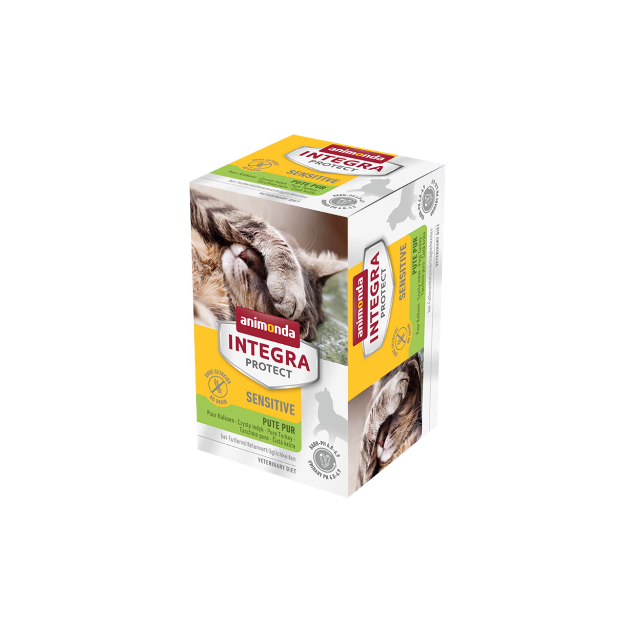animonda Integra Protect Nassfutter Katze, Adult, Sensitive, Pute pur 6 x 100 g