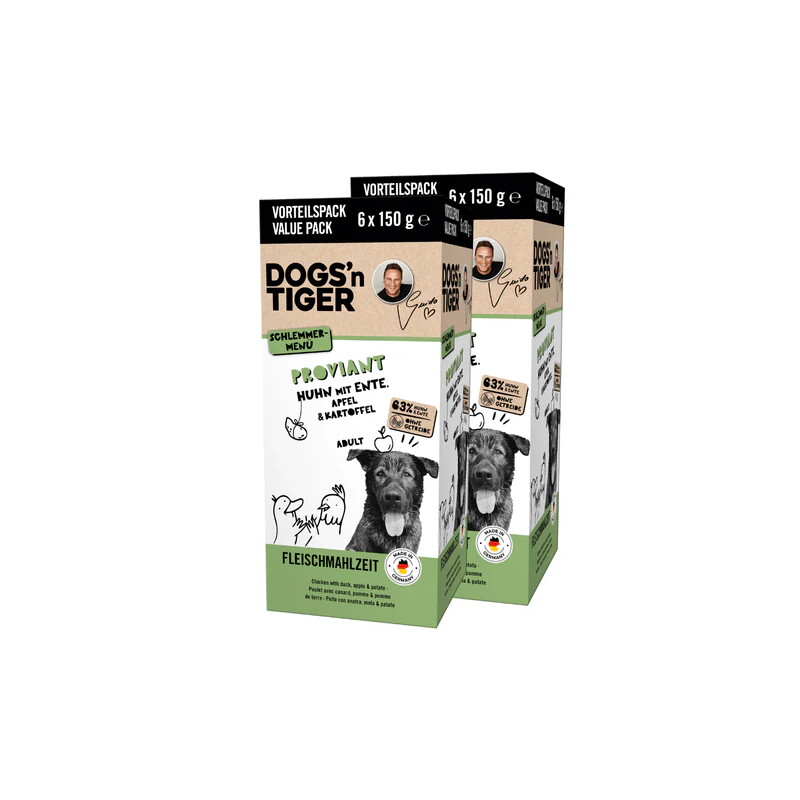 Dogs'n Tiger Proviant Multibox Huhn & Ente 12x150 g