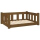 Hundebett Massivholz Kiefer braun/ beige 55,5 cm, 28 cm, 75,5 cm