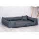 ® GOOFY - Orthopädisches Hundebett aus Polyester inkl. Matratzenschoner schwarz/ graphit 1,6 m, 25 cm, 1,1 m