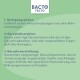 Bild eines Produkts von Bacto Facto, das drei Phasen beschreibt: 1. Reinigungsphase, 2. Geruchsabsorption, 3. Geruchsbeseitigung, mit Beschreibungen auf Deutsch.