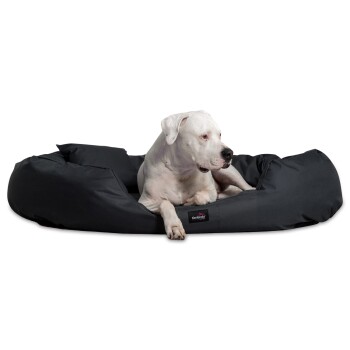 ® ARES VISCO Polyester - Orthopädisches Hundebett schwarz 1,8 m, 30 cm, 1,1 m