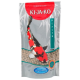 Ein Beutel KI-JA-KO Premium Koi-Futter mit einer bunten Koi-Fisch-Illustration, beschriftet mit "HEALTH" und "6mm," von Aquaris.