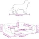 Illustration einer Hundesilhouette mit Abmessungen (40 cm) über einem Hundesofa mit Maßen: 70 cm (L) x 48 cm (B) x 22 cm (H).