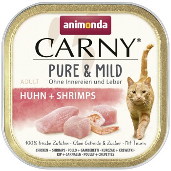 Meilleurs prix pour animonda Carny Nourriture humide pour chat Adulte, Pure et Doux 32x100 g poulet et crevettes