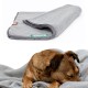 Kuscheldecke Fleece hellgrau L