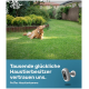 Ein Golden Retriever auf grünem Gras schaut zu einer PetTec-Kamera auf. Text: "Tausende glückliche Haustierbesitzer vertrauen uns."