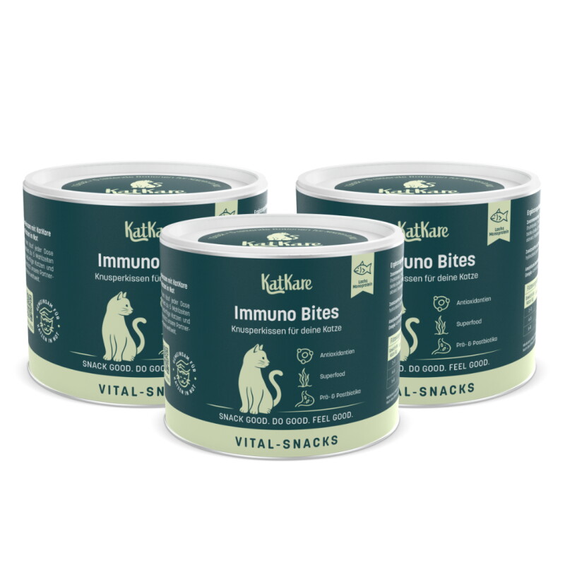 KatKare Vital Snacks Immuno Bites - Knusperkissen für das Immunsystem Deiner Katze mit Superfoods, wertvollen Aminosäuren, Antioxidantien und...