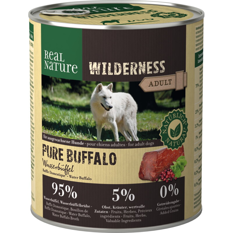 REAL NATURE WILDERNESS Adult Pure Buffalo Buffle domestique 6x800 g