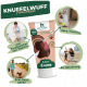Tube von Knuffelwuff Naturkost Puten-Creme mit einer Truthahn-Illustration, die Anwendungen für Training, Medikamente und Spaziergänge hervorhebt.