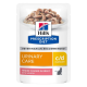 Hill's Prescription Diet Urinary Care c/d, zarte Stücke in Soße mit Lachs, vom Tierarzt empfohlen, Verpackung für Katzenfutter.