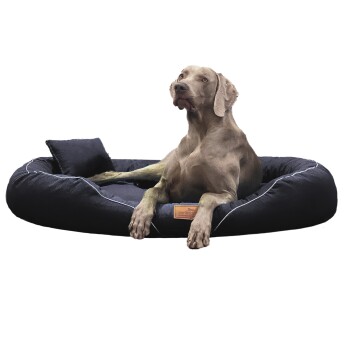 TIFFANY Couture - Orthopädisches Hundebett schwarz 1,15 m, 20 cm, 90 cm