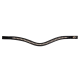 Schwarzes Leder-Haustierhalsband, verziert mit funkelnden Strasssteinen entlang der Mitte, das ein stilvolles und elegantes Design zeigt.