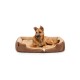 Hundebett mit Wendekissen braun XL