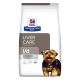 Eine Tüte Hill's Prescription Diet Liver Care Hundefutter mit einem kleinen Hund auf der Vorderseite, beschriftet mit 'LIVER CARE' und 'Vom Tierarzt empfohlen.'
