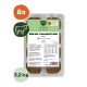 Packung BARFER'S complete Würfel: Komplett‑Mix Rind mini Rohfleisch-Hundefutter, mit sichtbaren Abzeichen „8x“ und „3,2 kg“.