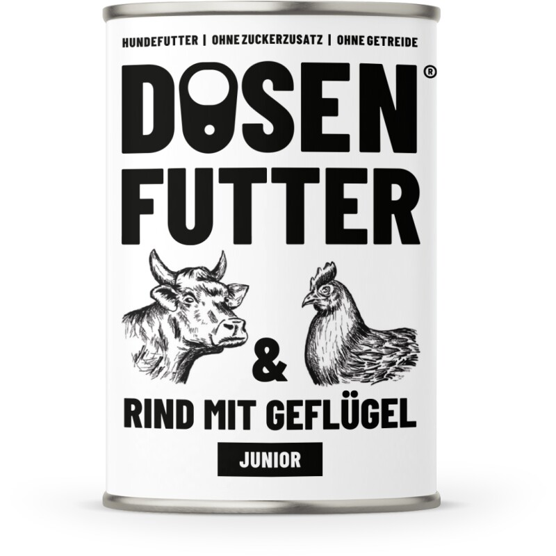 SCHNAUZE & CO. 6x400g JUNIOR RIND & GEFLÜGEL
