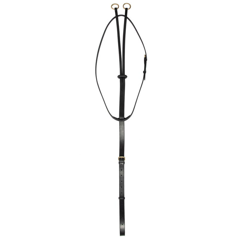 Hans Melzer Horse Equipment Hans Melzer Martingal schwarz/messing Vollblut/Warmblut