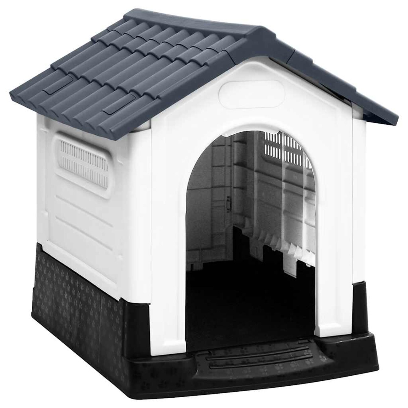 Vidaxl Grau Dog House Grey 57X68x66 Cm Polypropylene - Bild 3