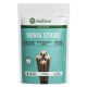 Verpackung für AniForte Anti-Plaque-Sticks Mini für kleine Hunde, mit einem Zahn-Icon, Text in Deutsch und einem getreidefreien Etikett.