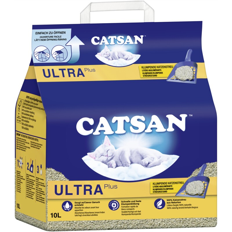 CATSAN Ultra plus klontvormende kattenbakvulling 10 l
