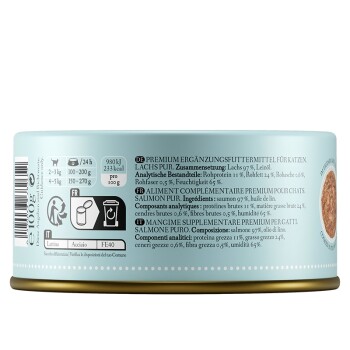 CAT'S LOVE Nassfutter Katze Adult Pure Filets Lachs 6x100 g