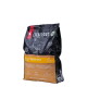 Tüte LIEBESGUT Bio‑Huhn Trockenfutter, schwarz-orange Verpackung mit Hühner-Illustration und Aufschrift „Made in Germany“.