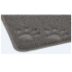 Gray pet mat featuring textured surface with paw print patterns, designed for pet hygiene and comfort.