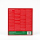 Rückseite einer roten Hunde-Adventskalender-Schachtel mit der Aufschrift 'ADVENTSKALENDER FÜR HUNDE', grünes 'Nutriment'-Etikett mit 300 g und Barcode