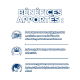 Fond bleu avec texte blanc intitulé "BÉNÉFICES APPORTÉS," énumérant les avantages : haute énergie, grand goût et soutien immunitaire.