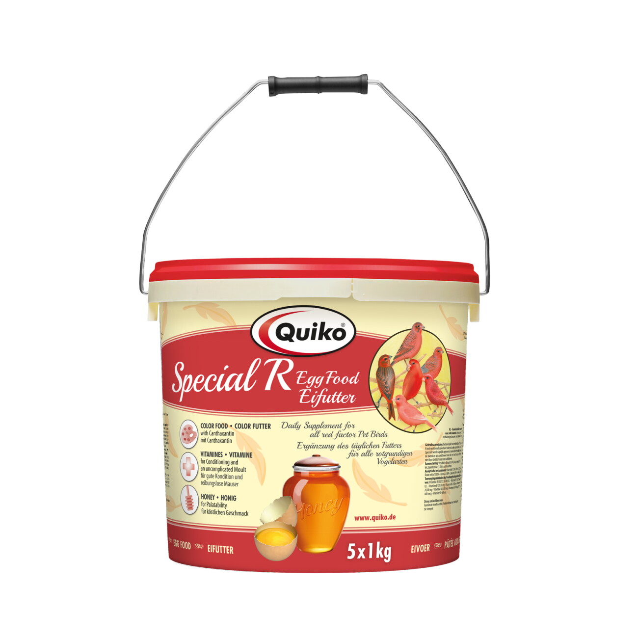 Quiko Special R Eifutter 5Kg: Kraft- und Aufzuchtfutter für alle rotgrundigen Vogelarten - Image 1