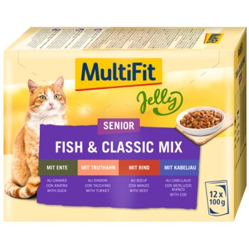 Senior Jelly Fish & Classic Mix Multipack 12x100 g