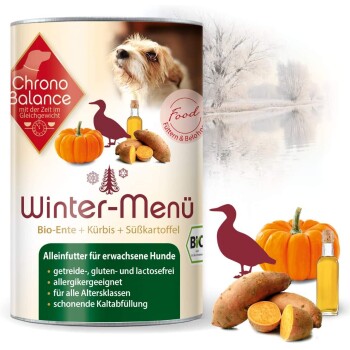 ChronoBalance Nassfutter für Hunde Winter Menü Bio Ente 4,8 kg