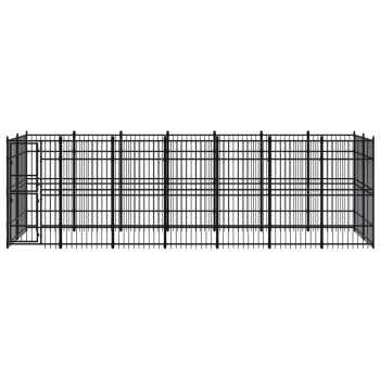 VidaXL Hundezwinger Box Stahl 6,72 m, 1,92 m, 2 m