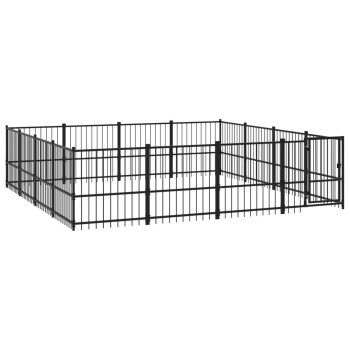 Outdoor Hundezwinger Stahl 3,88 m, 3,88 m, 1 m