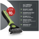 Haustierpflegewerkzeug mit ergonomischem Griff, entwickelt, um das Haaren um bis zu 90% zu reduzieren. Zu den Funktionen gehören Knotenentfernung und Massageeffekt.